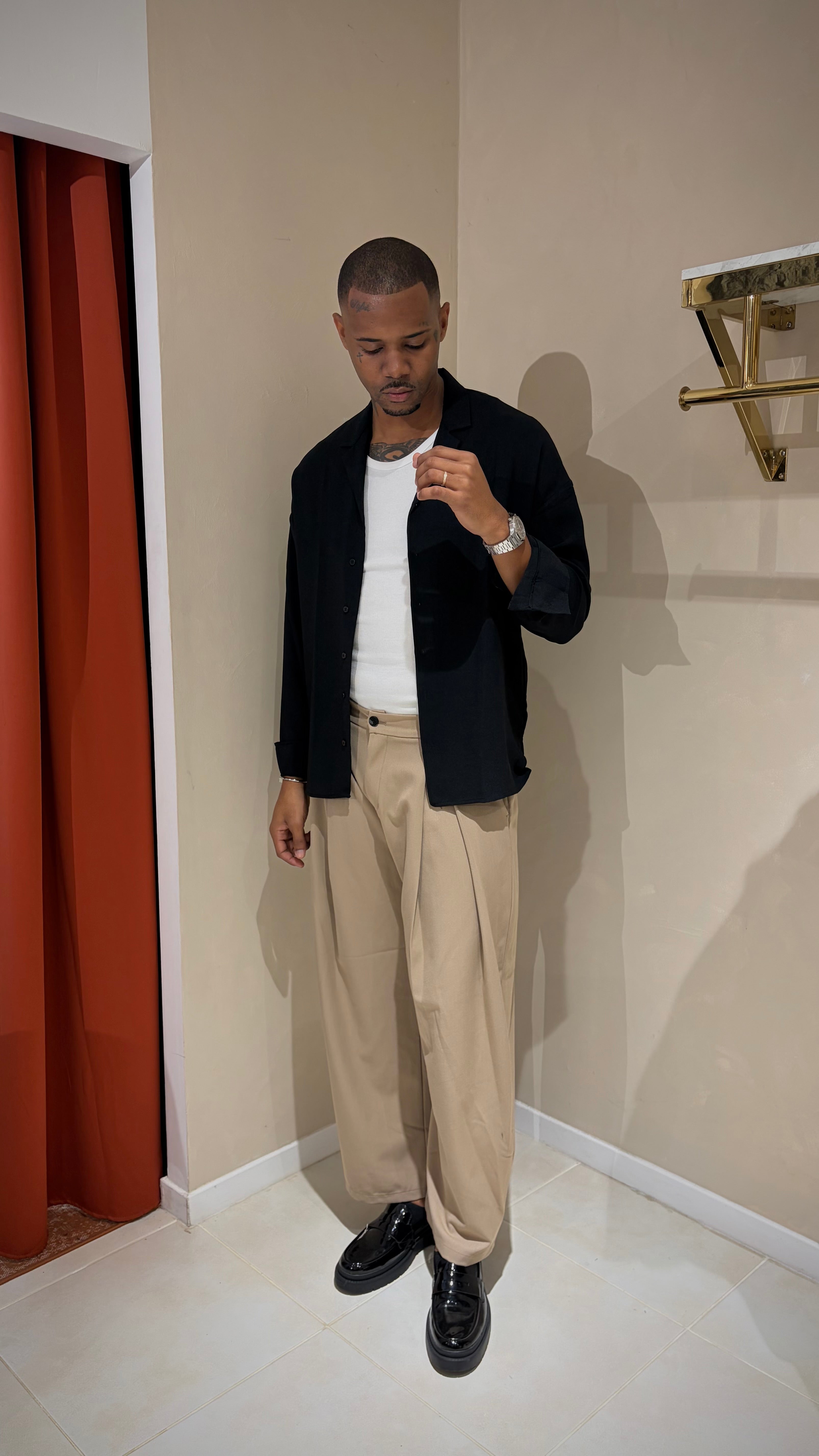 CHEMISE AMPLE CHIC - NOIR