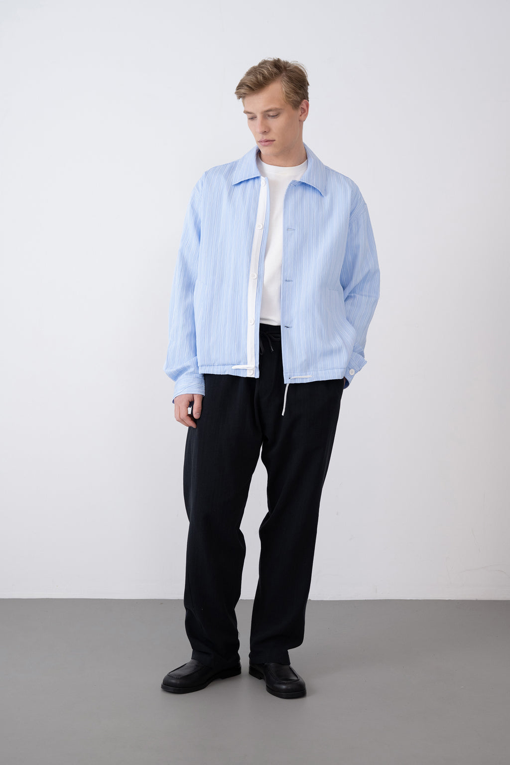 VESTE LEGERE STRIPED - BLEU