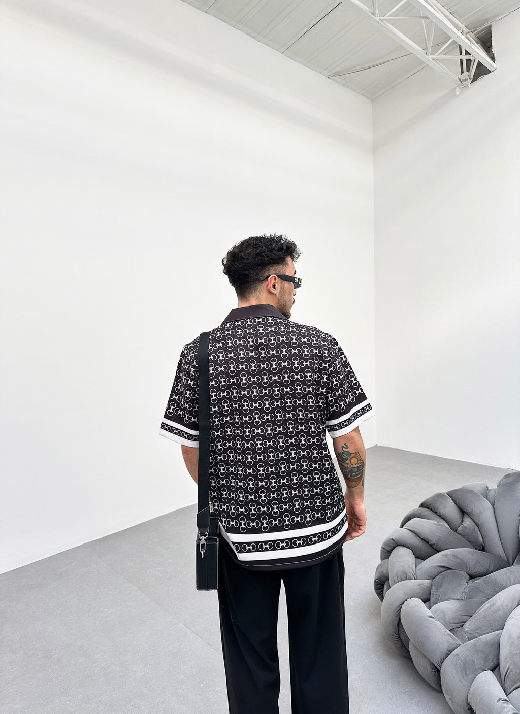 CHEMISETTE IMPRIMÉE - NOIR