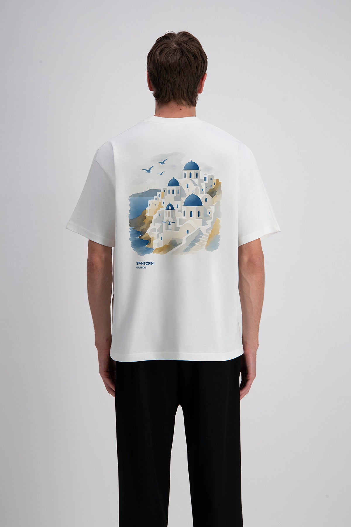 T-SHIRT OVERSIZE SANTORINI - BLANC