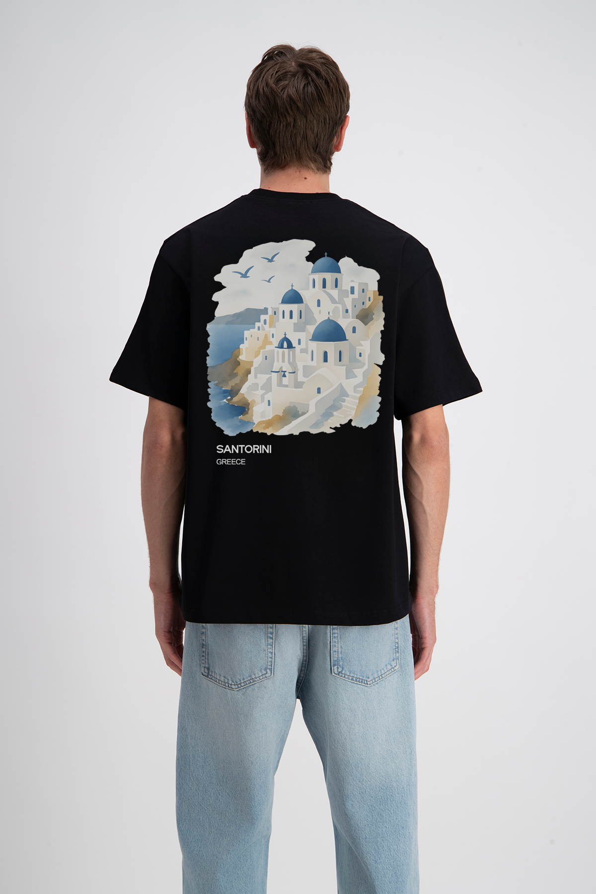 T-SHIRT OVERSIZE SANTORINI - NOIR