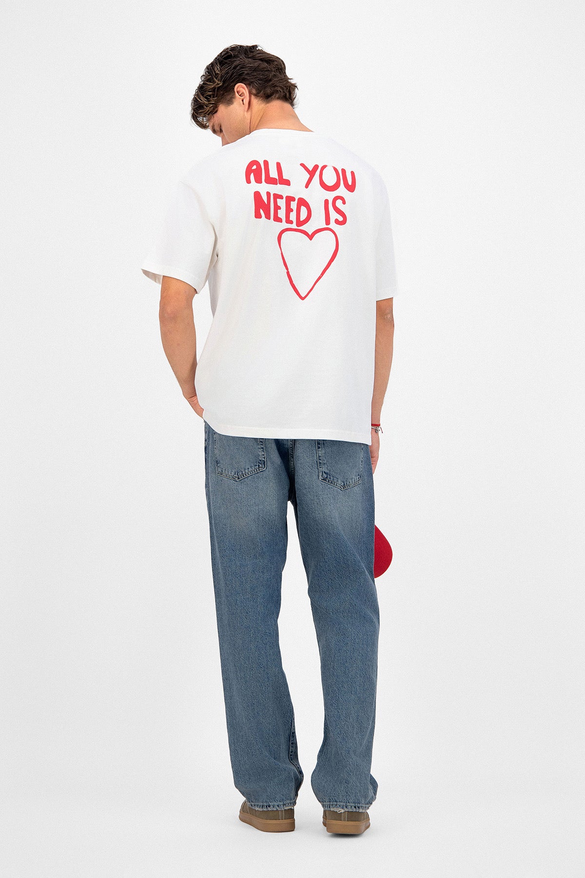 T-SHIRT OVERSIZE ALL U NEED - BLANC