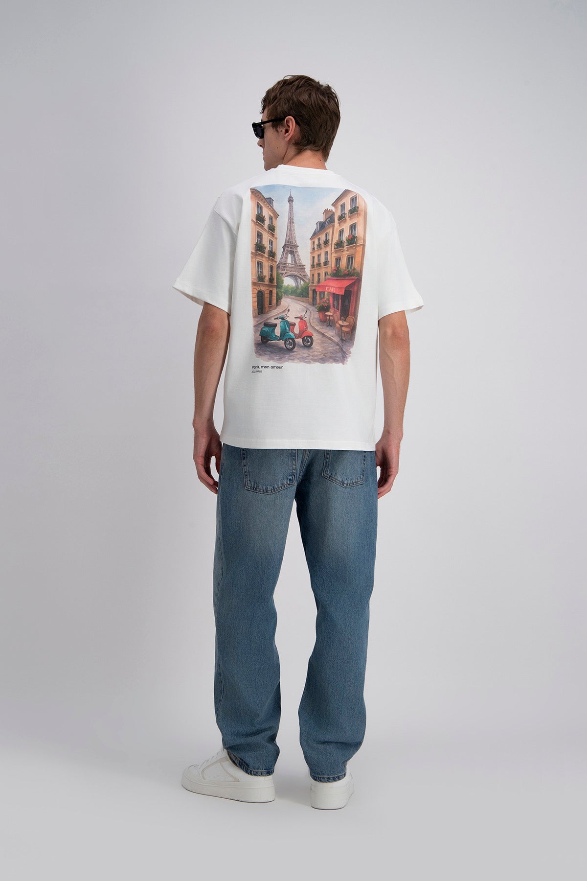 T-SHIRT OVERSIZE PARISIEN - BLANC
