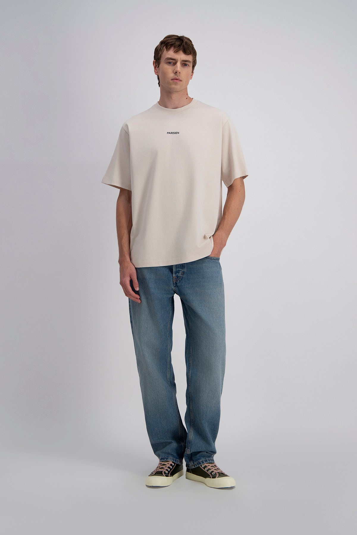 T-SHIRT OVERSIZE PARISIEN - BEIGE