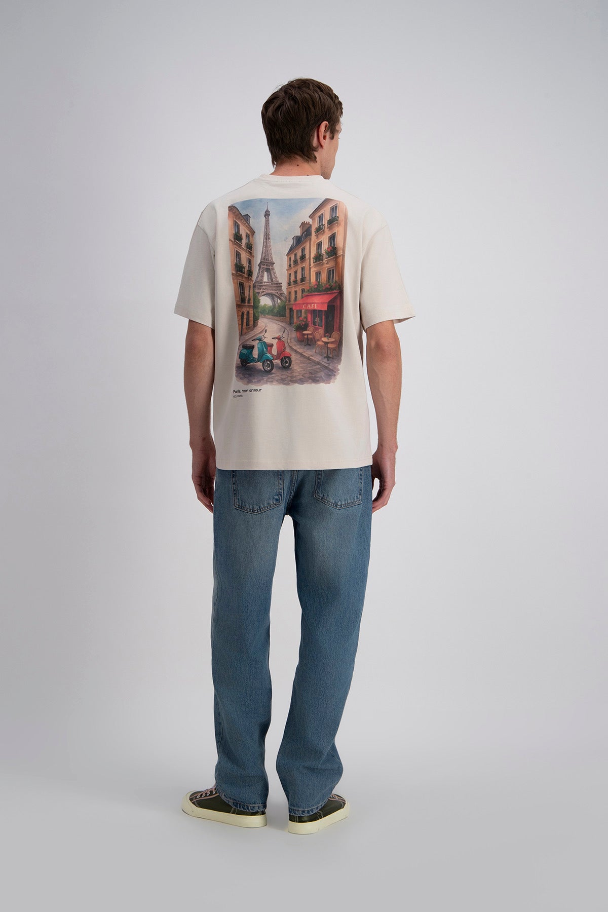 T-SHIRT OVERSIZE PARISIEN - BEIGE