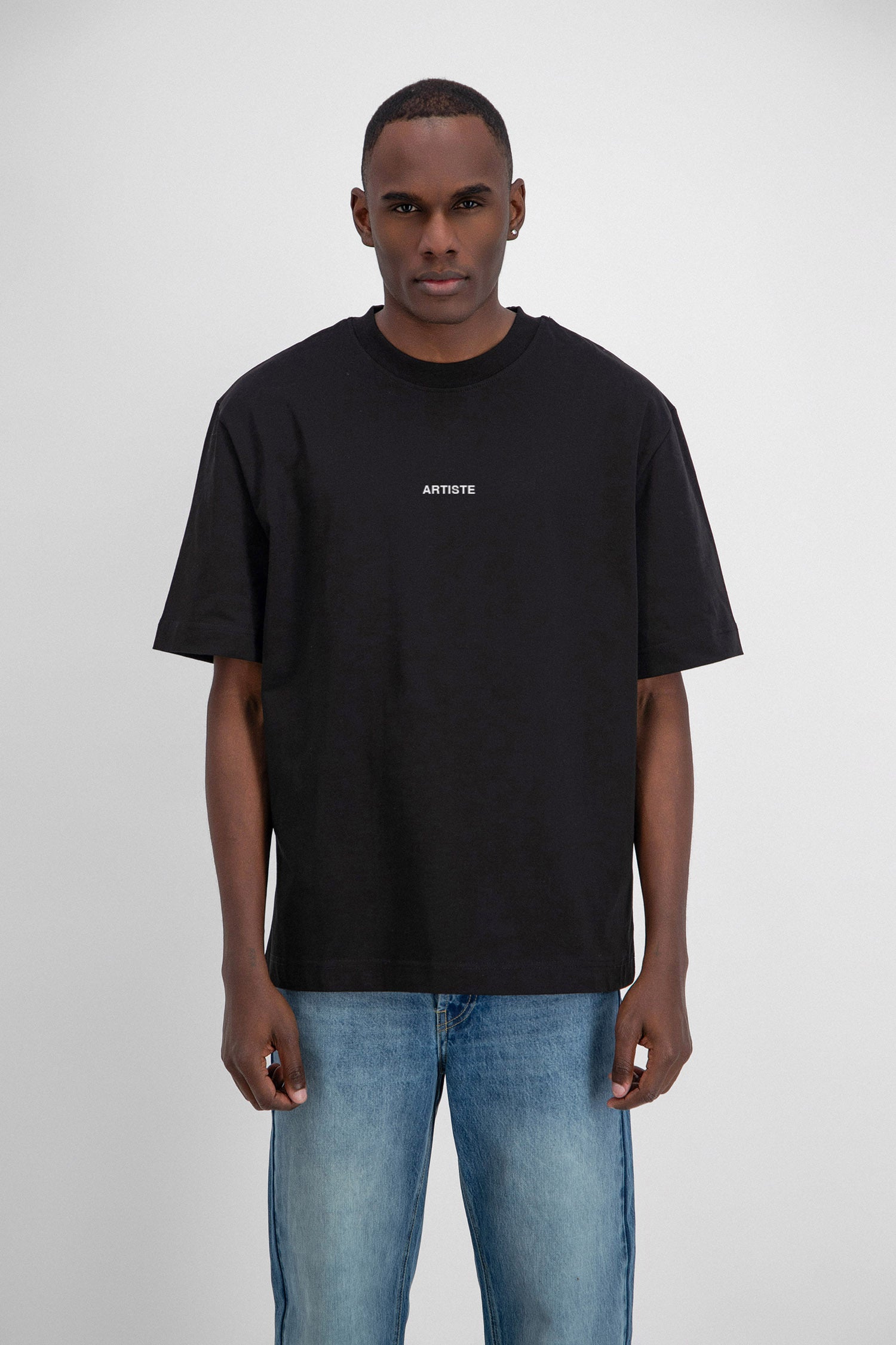 T-SHIRT OVERSIZE ARTISTE - NOIR