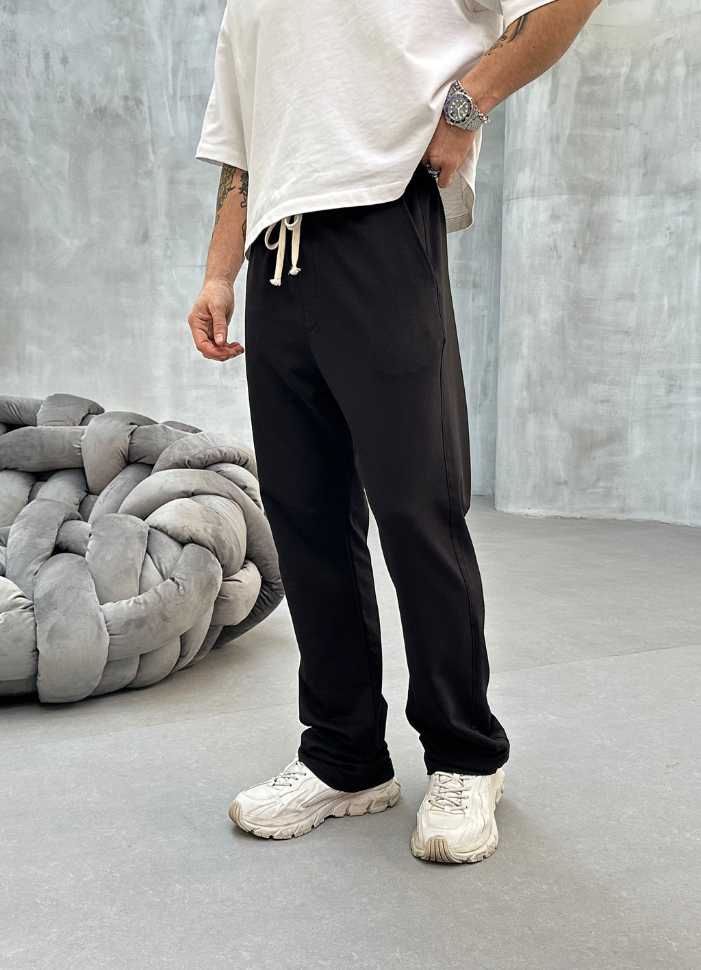 PANTALON JOGGING FLARE - NOIR