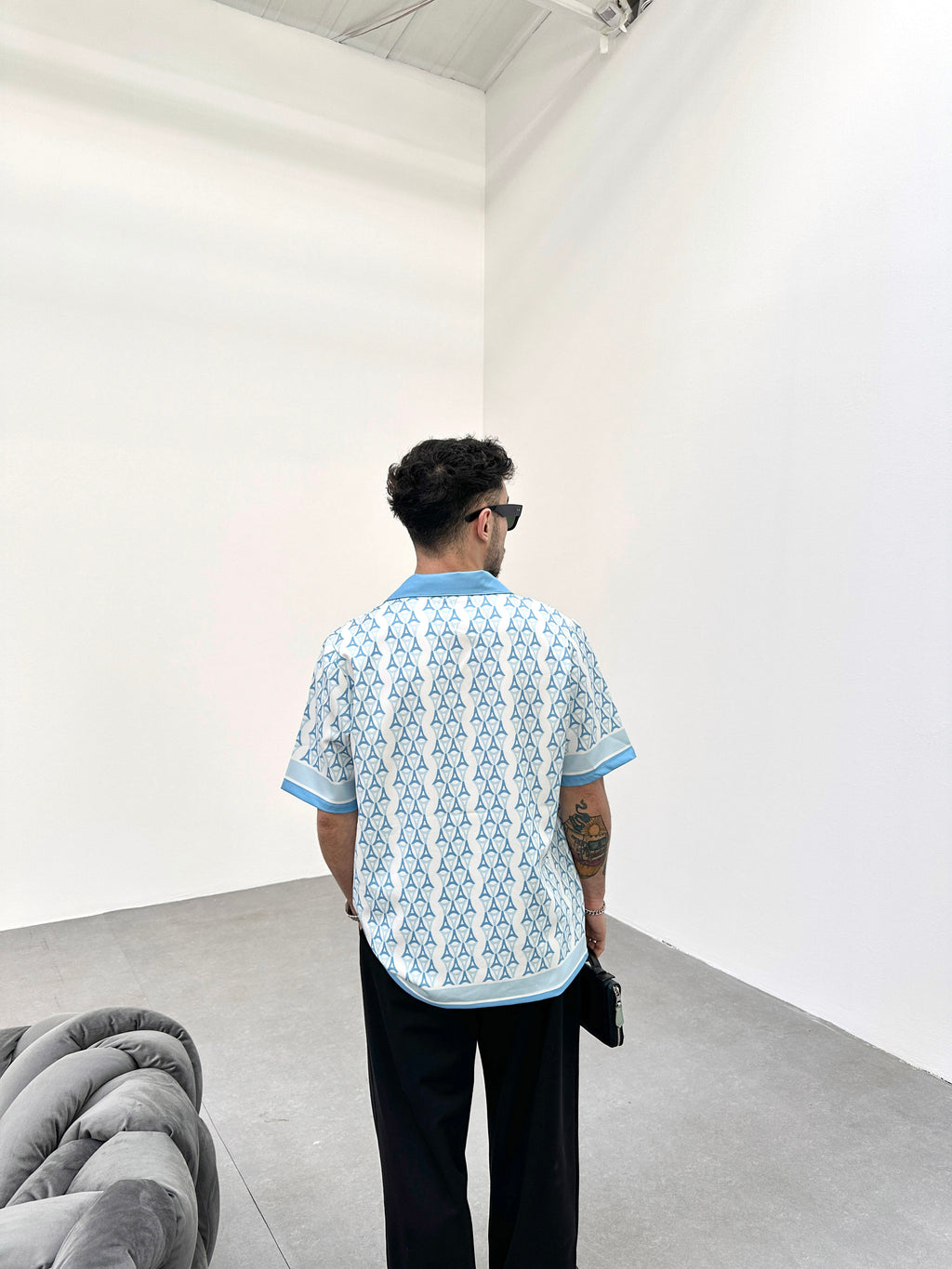 CHEMISETTE IMPRIMÉE - BLEU