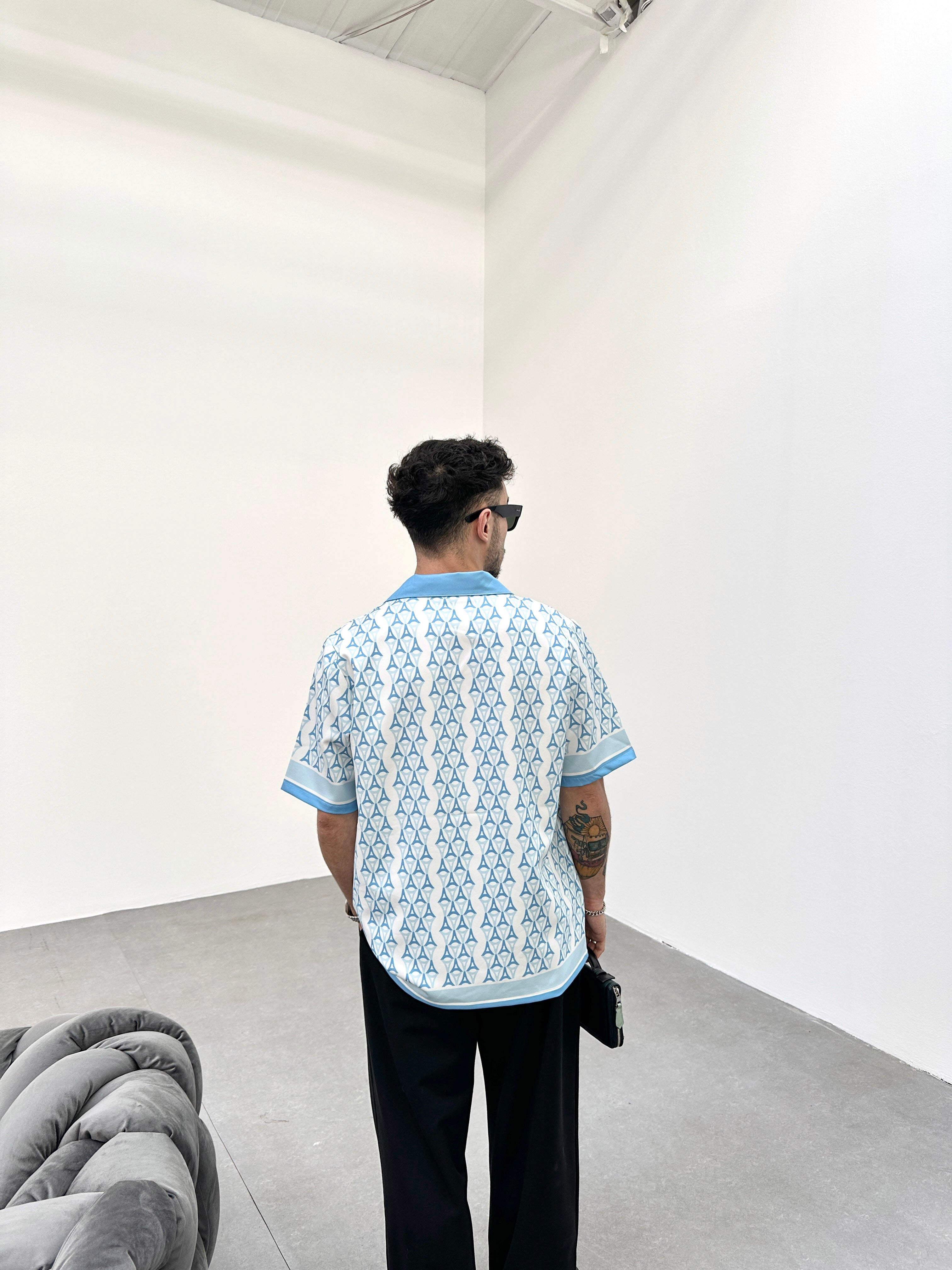 CHEMISETTE IMPRIMÉE - BLEU