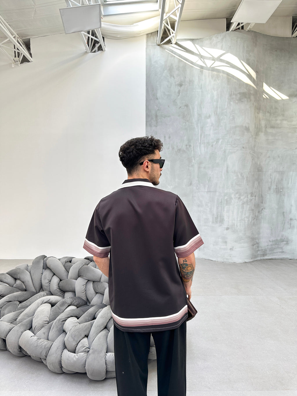 CHEMISETTE IMPRIMÉE - BROWN