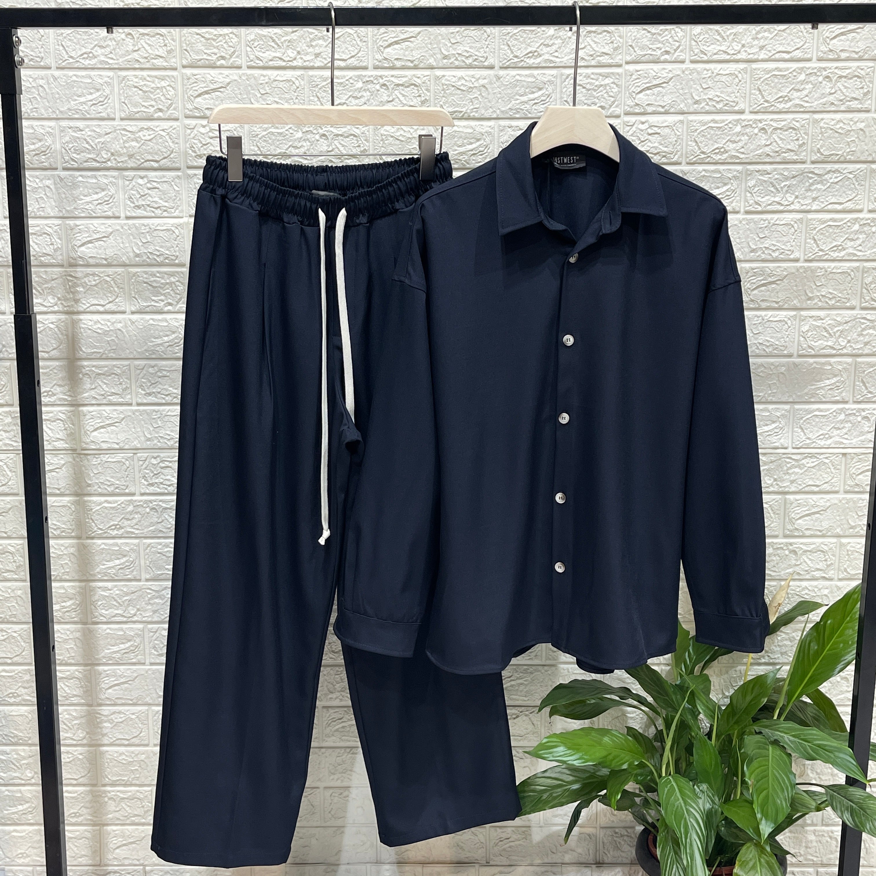 ENSEMBLE CHEMISE PANTALON - NAVY